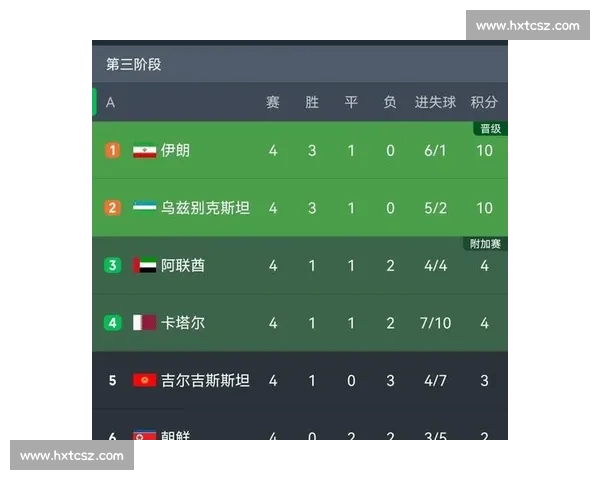 强赛积分榜激烈竞争 各队争夺世界杯席位逐步升级 - 副本 (2)